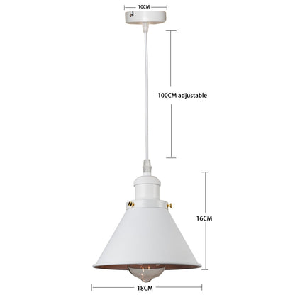 Vintage Industrial Loft Pendant Lamp – Classic E27 Hanging Fixture for Café, Kitchen or Living Room Accent Lighting