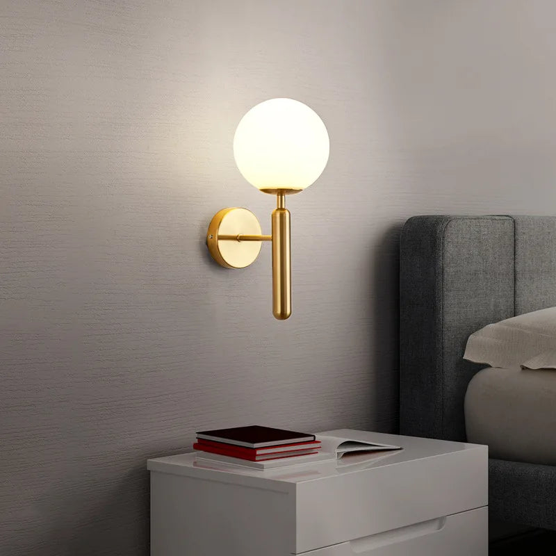 Vintage Glass Wall Sconce – Premium Retro LED Lamp for Living Room, Restaurants, Cafes & Elegant Indoor Lighting Decor