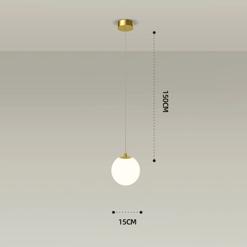 Glass Globe Ball Pendant Light – Elegant Ceiling Light for Modern Homes, Living Rooms, or Entryways