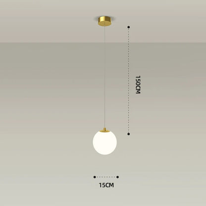 Glass Globe Ball Pendant Light – Elegant Ceiling Light for Modern Homes, Living Rooms, or Entryways