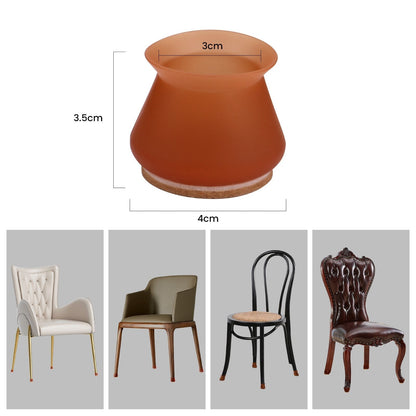 16-Piece Silicone Furniture Leg Protector Kit – Anti-Scratch & Noise Reduction