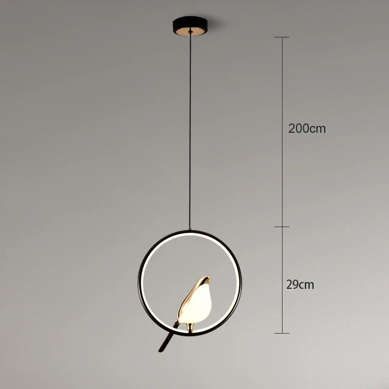 Nature-Inspired Bird Pendant Light – Artistic Hanging Fixture for Eco-Themed Rooms or Nature-Loving Homes