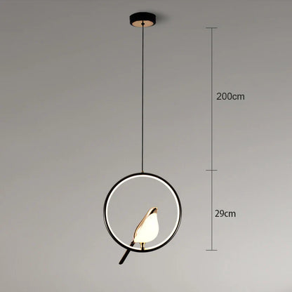 Nature-Inspired Bird Pendant Light – Artistic Hanging Fixture for Eco-Themed Rooms or Nature-Loving Homes