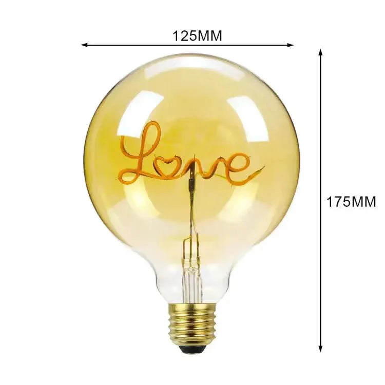 Lâmpada Retro E27 220V - LOVE