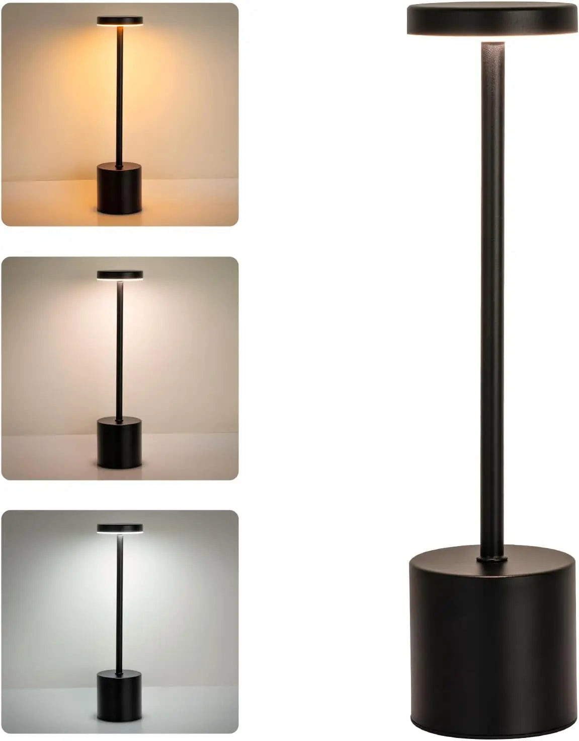 Slim Touch Table Lamp – USB Rechargeable Wireless Light for Desks, Nightstands or Study Corners
