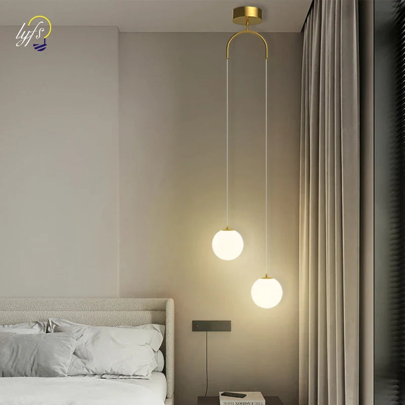 Glass Globe Ball Pendant Light – Elegant Ceiling Light for Modern Homes, Living Rooms, or Entryways