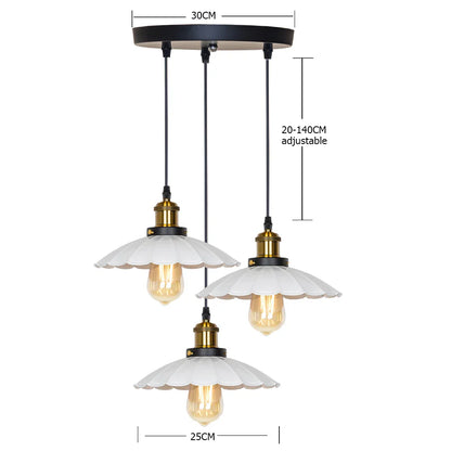 Rustic Barn Style Pendant Light – Vintage Farmhouse Ceiling Lamp for Kitchen or Loft