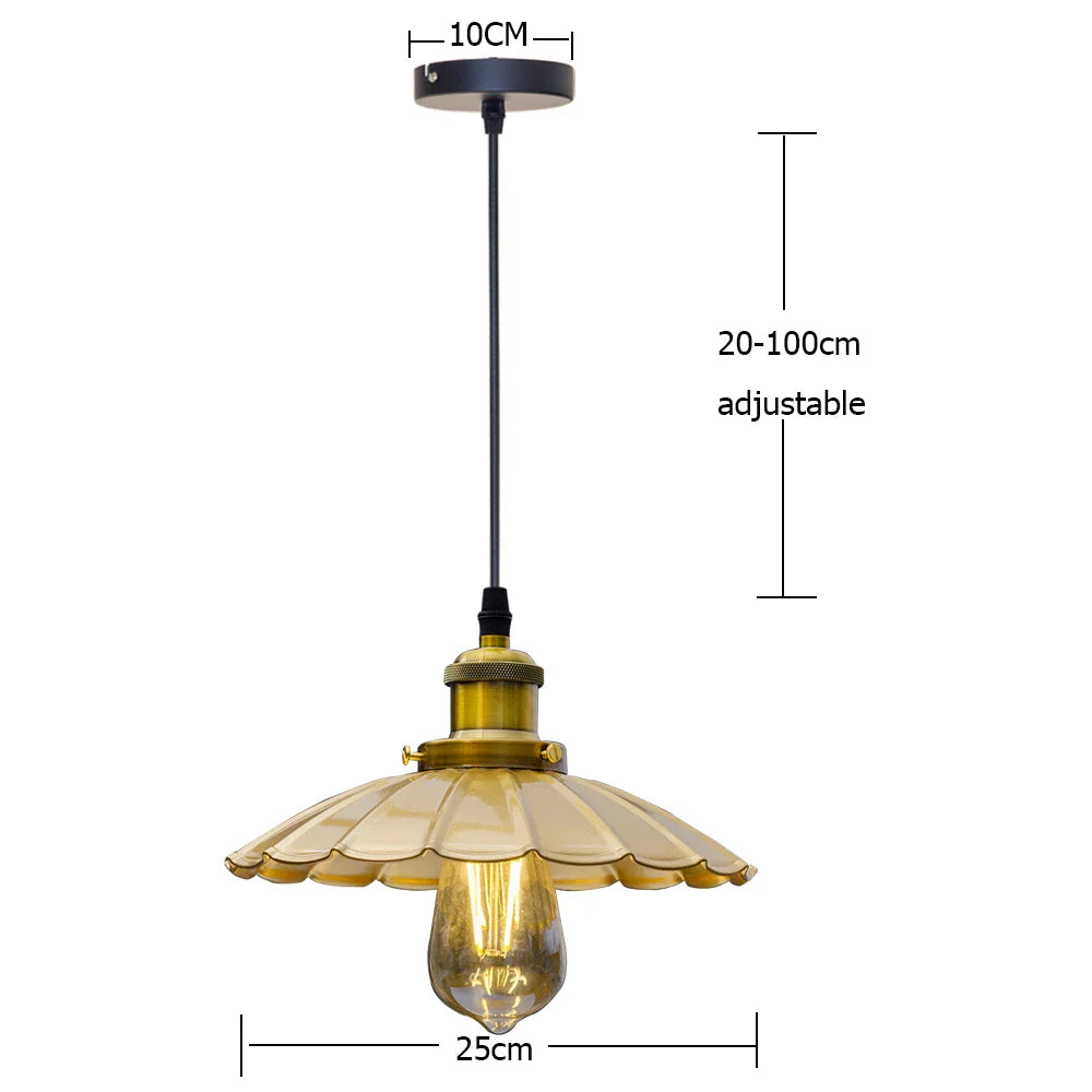 Rustic Barn Style Pendant Light – Vintage Farmhouse Ceiling Lamp for Kitchen or Loft