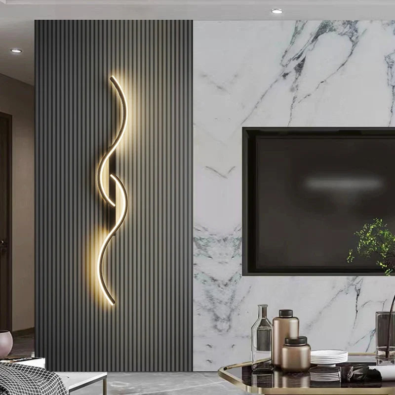 Minimalist Long Wall Lamp – Bivolt LED Sconce for Bedroom, Living Room, Hallway & Contemporary Interior Design Lighting