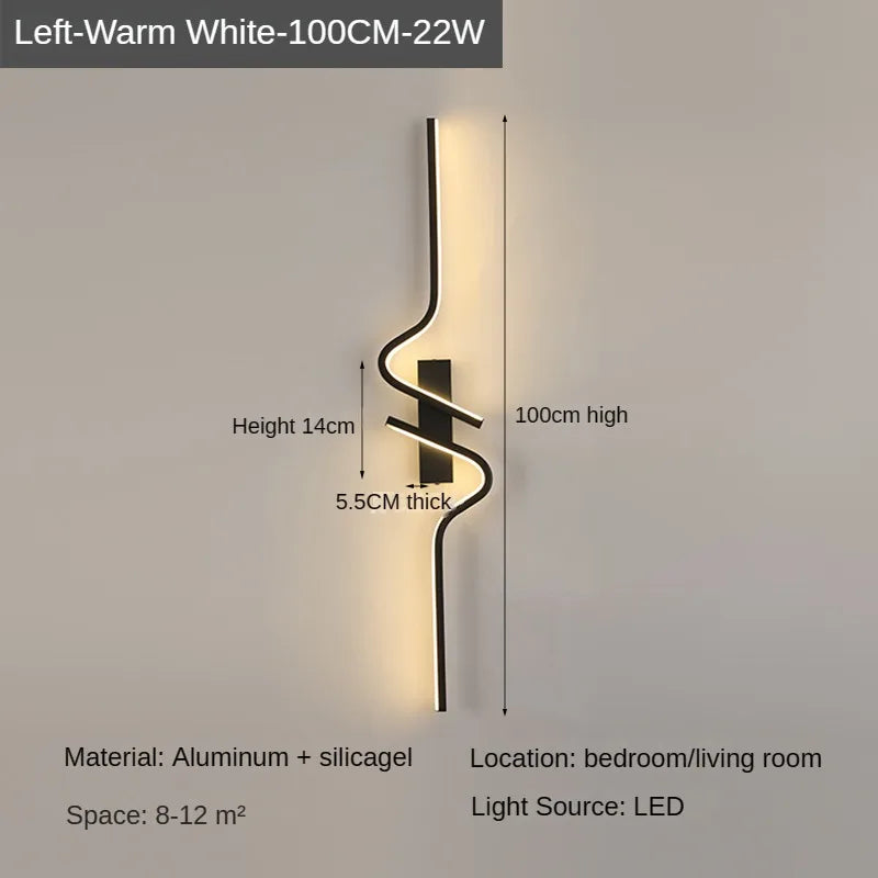 Minimalist Long Wall Light – Contemporary LED Indoor Sconce for Bedroom, Office, Hallway & Elegant Modern Decor