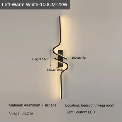 Minimalist Long Wall Light – Contemporary LED Indoor Sconce for Bedroom, Office, Hallway & Elegant Modern Decor