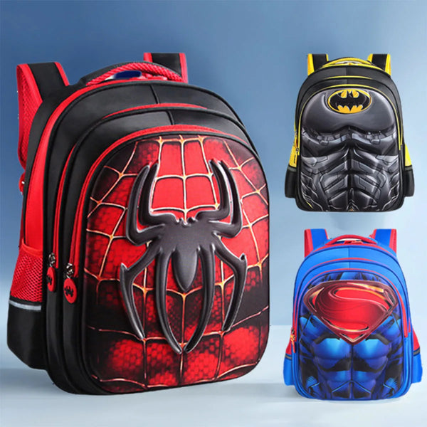Mochila Super-Heróis -  Capitão América, Superman, Batman, Spider-Man