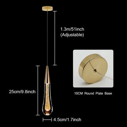 Luxury Crystal Hanging Pendant Light – Glamorous Illumination for Living or Dining Room