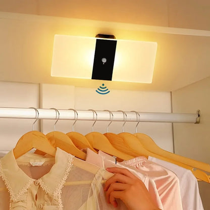 Wireless USB Rechargeable Wall Sconce – LED Motion Sensor Indoor Night Lamp for Bedroom, Corridor & Energy-Saving Use