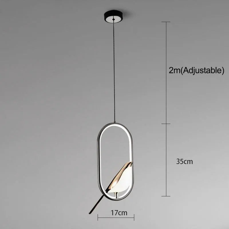 Nature-Inspired Bird Pendant Light – Artistic Hanging Fixture for Eco-Themed Rooms or Nature-Loving Homes