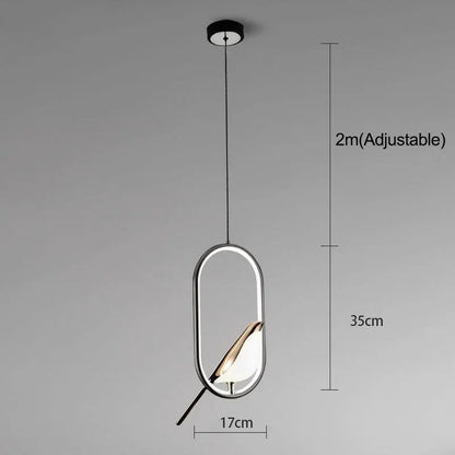 Nature-Inspired Bird Pendant Light – Artistic Hanging Fixture for Eco-Themed Rooms or Nature-Loving Homes