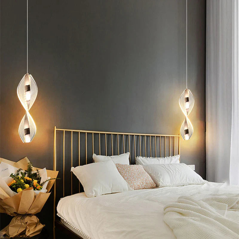 Scandinavian Helix LED Pendant Light – Nordic Design for Minimalist Interior Decor