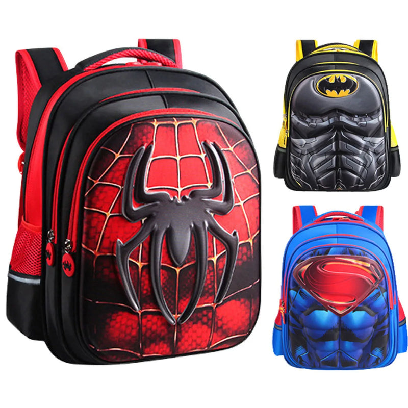 Mochila Super-Heróis -  Capitão América, Superman, Batman, Spider-Man