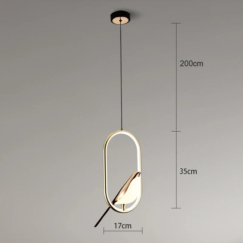 Pendente Minimalista Pássaro - LED