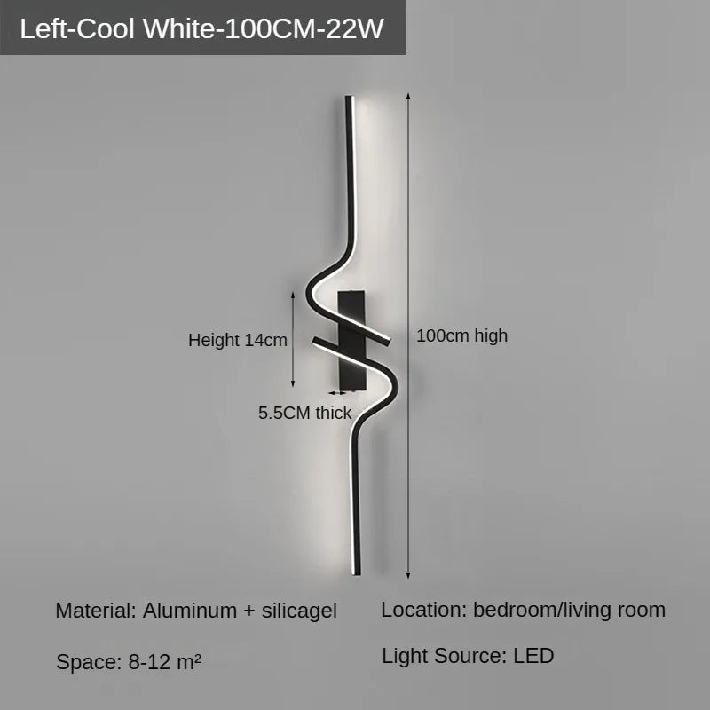 Minimalist Long Wall Light – Contemporary LED Indoor Sconce for Bedroom, Office, Hallway & Elegant Modern Decor