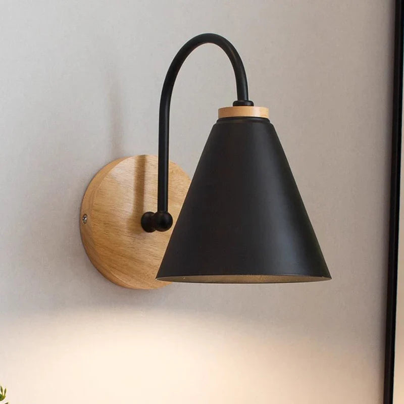 Premium Wooden Wall Sconce – Elegant Indoor LED Lamp for Bedroom, Living Room, Office & Stylish Home Lighting Decor