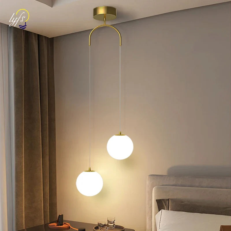 Glass Globe Ball Pendant Light – Elegant Ceiling Light for Modern Homes, Living Rooms, or Entryways
