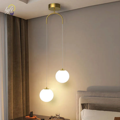 Glass Globe Ball Pendant Light – Elegant Ceiling Light for Modern Homes, Living Rooms, or Entryways