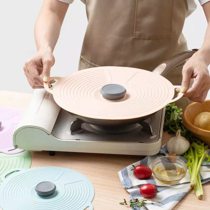 Foldable Universal Silicone Lid for Microwave – Anti-Splash Kitchen Cover