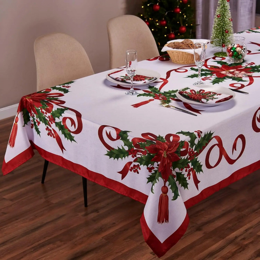Waterproof Christmas Tablecloth — Festive & Durable | Easy to Clean
