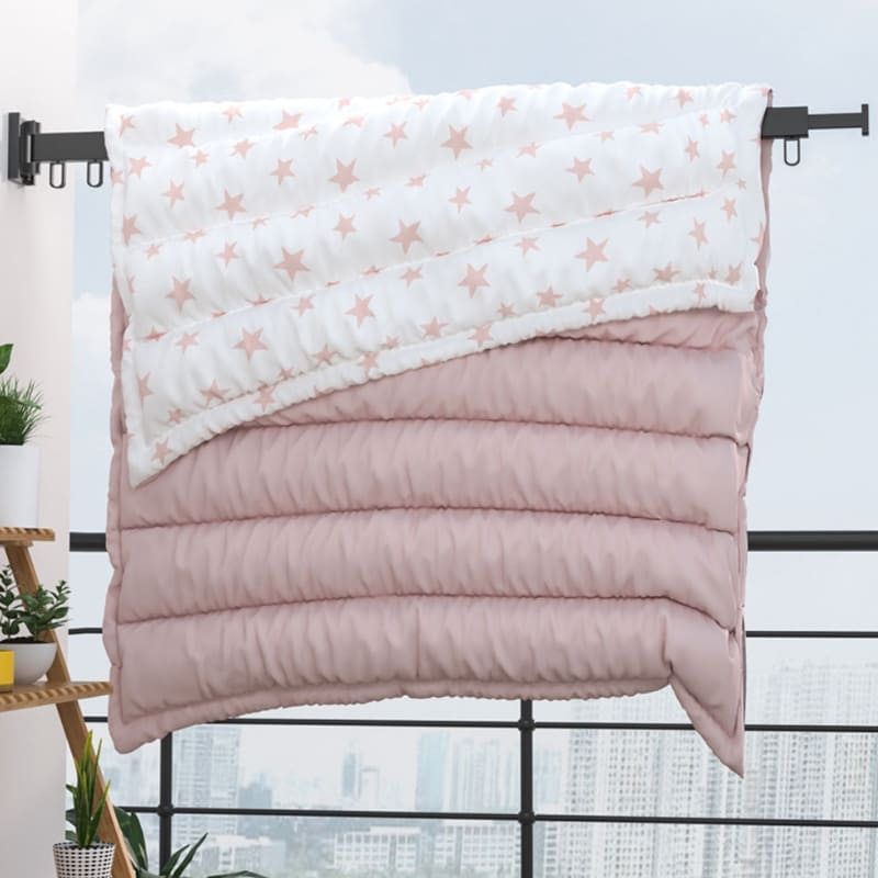 Wall-Mounted Retractable Clothes Drying Rack – Space-Saving Aluminum Design