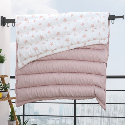Wall-Mounted Retractable Clothes Drying Rack – Space-Saving Aluminum Design