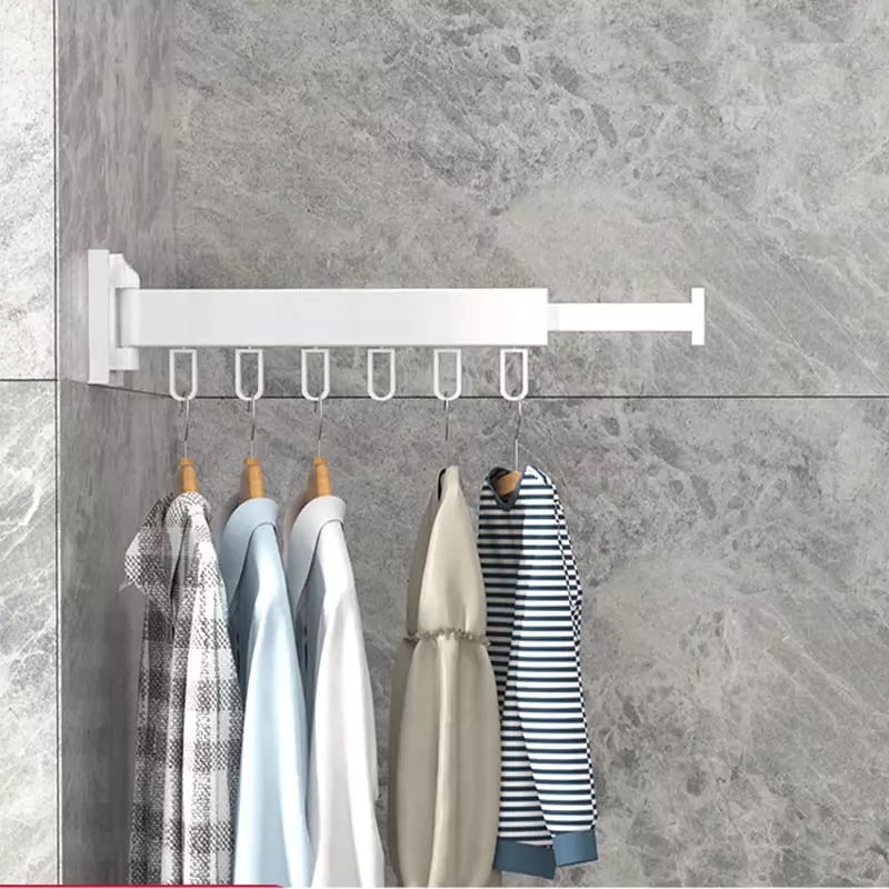 Wall-Mounted Retractable Clothes Drying Rack – Space-Saving Aluminum Design