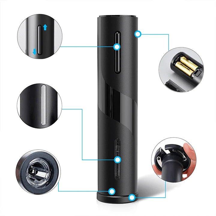 Electric Wine Opener – Automatic Cordless Bottle Opener with Foil Cutter for Home & Parties