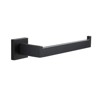 Black Matte Stainless Steel Bathroom Accessory Set – Modern Luxury Soap Dispenser & Organizer