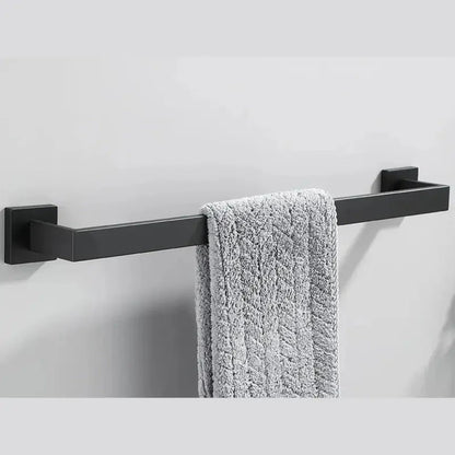 Black Matte Stainless Steel Bathroom Accessory Set – Modern Luxury Soap Dispenser & Organizer