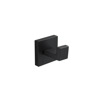Black Matte Stainless Steel Bathroom Accessory Set – Modern Luxury Soap Dispenser & Organizer