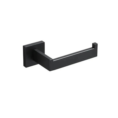 Black Matte Stainless Steel Bathroom Accessory Set – Modern Luxury Soap Dispenser & Organizer