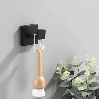 Black Matte Stainless Steel Bathroom Accessory Set – Modern Luxury Soap Dispenser & Organizer