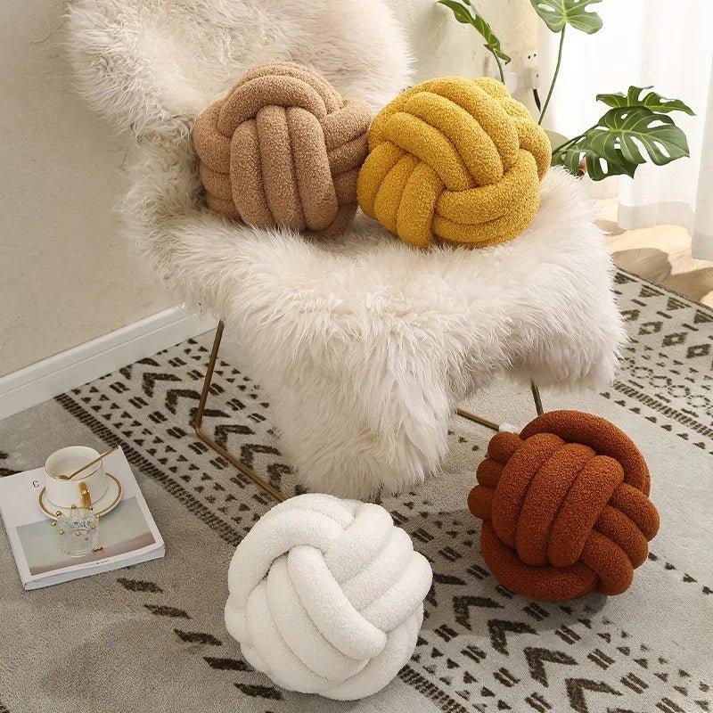 Knot Decorative Pillow – Modern Soft Cushion for Sofa, Couch, Bedroom & Cozy Living Room Decor