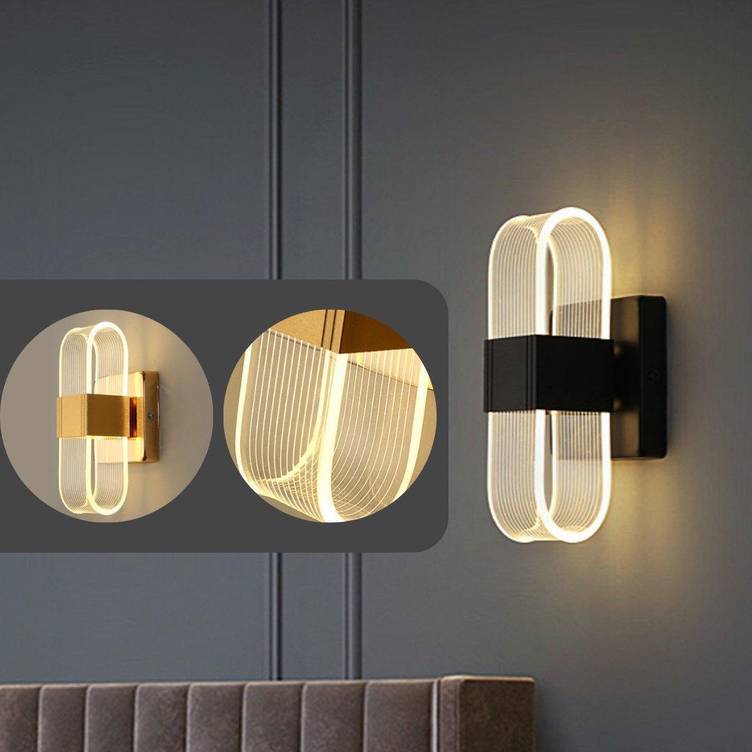 Adjustable Acrylic Wall Light by Arandecor – Stylish LED Sconce for Bedroom, Living Room & Office