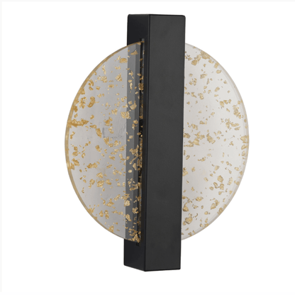 Round Decorative Wall Sconce with Crystal Glass Effect – Luxury Modern Wall Lighting Fixture
