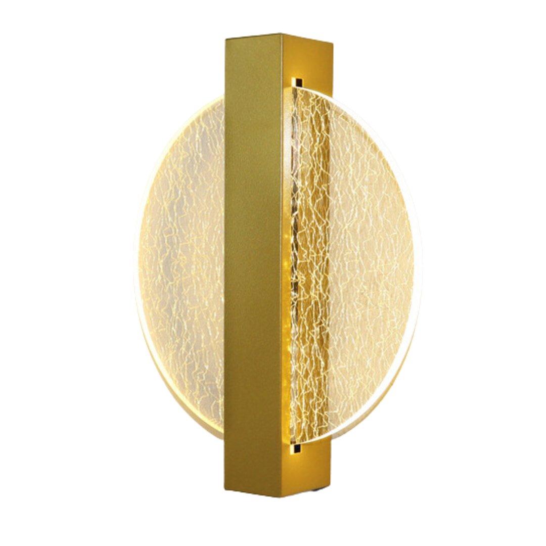 Round Decorative Wall Sconce with Crystal Glass Effect – Luxury Modern Wall Lighting Fixture