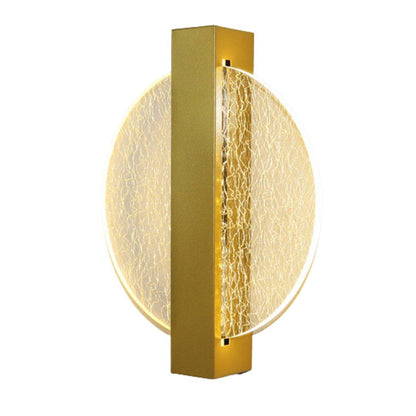 Round Decorative Wall Sconce with Crystal Glass Effect – Luxury Modern Wall Lighting Fixture