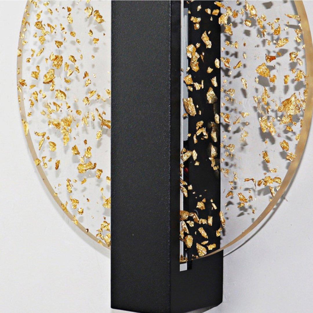 Round Decorative Wall Sconce with Crystal Glass Effect – Luxury Modern Wall Lighting Fixture