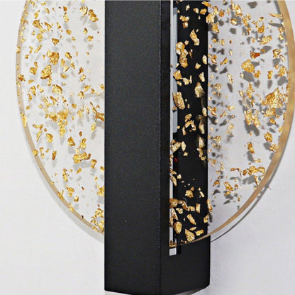 Round Decorative Wall Sconce with Crystal Glass Effect – Luxury Modern Wall Lighting Fixture