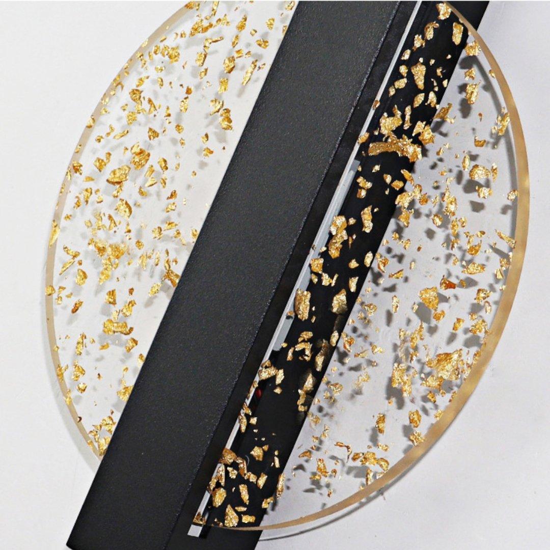 Round Decorative Wall Sconce with Crystal Glass Effect – Luxury Modern Wall Lighting Fixture