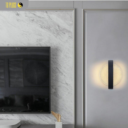 Round Decorative Wall Sconce with Crystal Glass Effect – Luxury Modern Wall Lighting Fixture