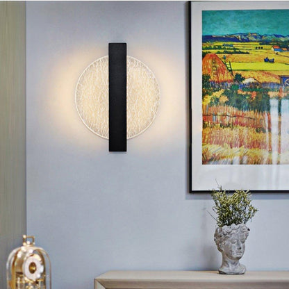Round Decorative Wall Sconce with Crystal Glass Effect – Luxury Modern Wall Lighting Fixture