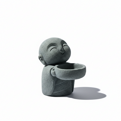 Zen Monk Candle Holder – Tranquil Resin Statue Home Decoration