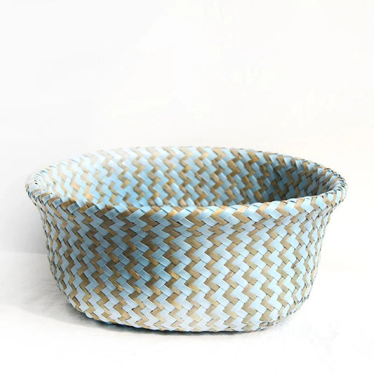 Woven Rattan Decorative Planter Basket – Rustic Boho Style Flower Pot Holder for Home & Office Plants